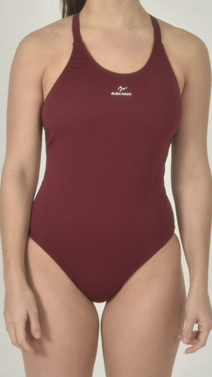 MALLA LISA BÁSICA espalda cruzada 299 BN